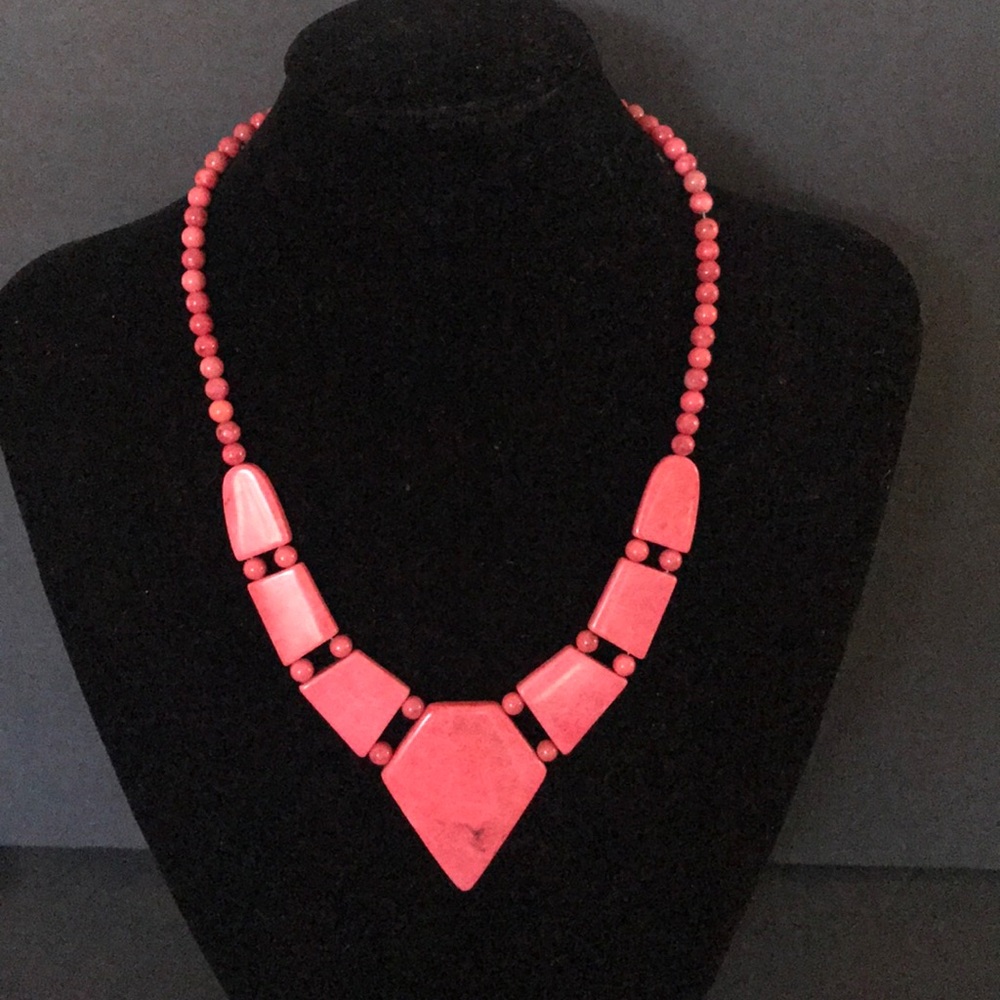Vintage Jay King Pink Coral Statement Necklace